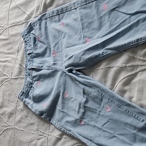 Unif heart embroidered jeans